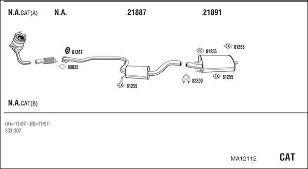 Obrázok Výfukový systém WALKER  MA12112