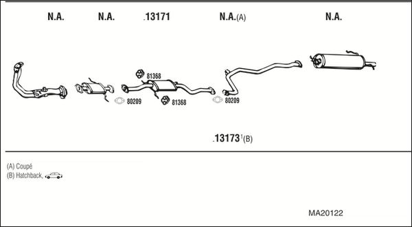 Obrázok Výfukový systém WALKER  MA20122
