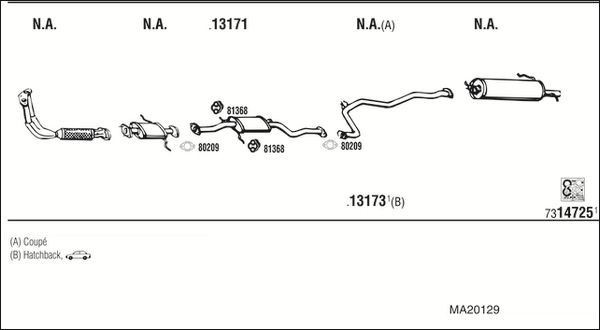 Obrázok Výfukový systém WALKER  MA20129