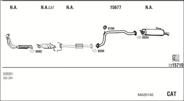 Obrázok Výfukový systém WALKER  MA20140