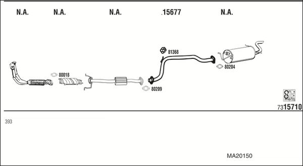 Obrázok Výfukový systém WALKER  MBH00517