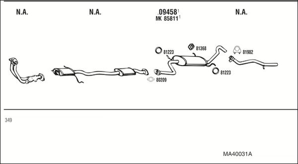 Obrázok Výfukový systém WALKER  MA40031A