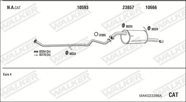 Obrázok Výfukový systém WALKER  MAK023396A