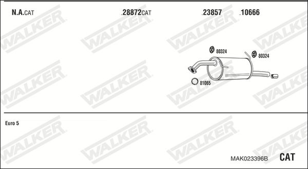 Obrázok Výfukový systém WALKER  MAK023396B