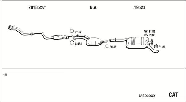 Obrázok Výfukový systém WALKER  MB22002