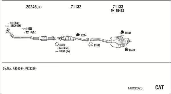 Obrázok Výfukový systém WALKER  MB22025