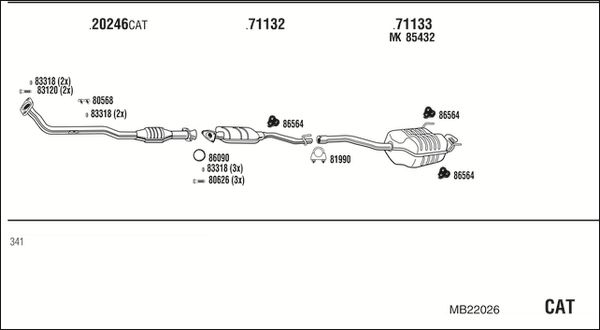 Obrázok Výfukový systém WALKER  MB22026