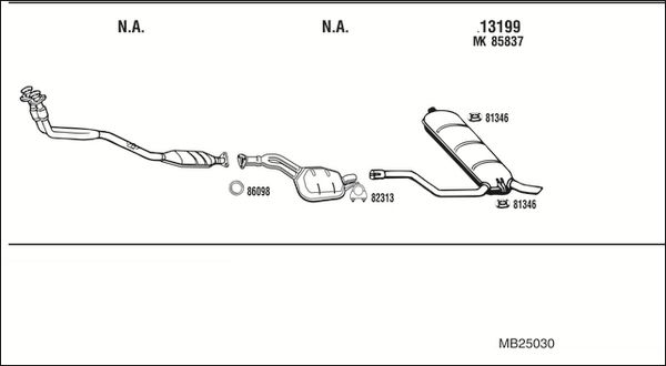 Obrázok Výfukový systém WALKER  MB25030