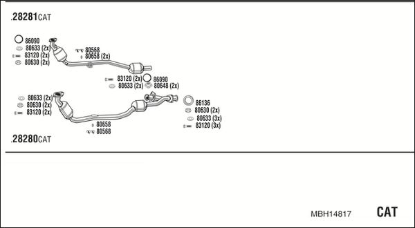 Obrázok Výfukový systém WALKER  MBH14817