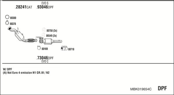 Obrázok Výfukový systém WALKER  MBK019654C