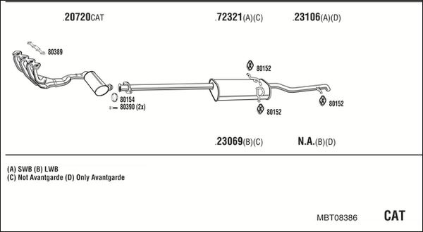 Obrázok Výfukový systém WALKER  MBT08386