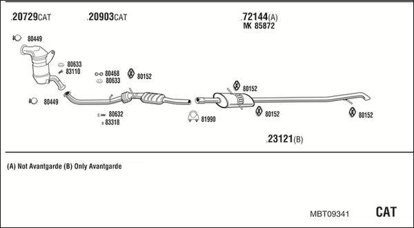 Obrázok Výfukový systém WALKER  MBT09341