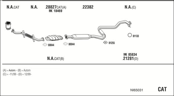 Obrázok Výfukový systém WALKER  NI65031
