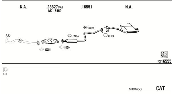 Obrázok Výfukový systém WALKER  NI80456