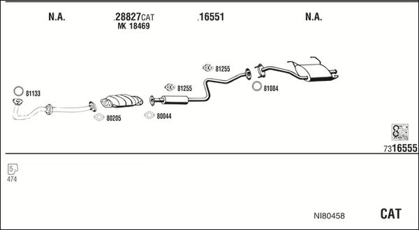 Obrázok Výfukový systém WALKER  NI80458