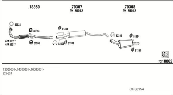 Obrázok Výfukový systém WALKER  OP30154