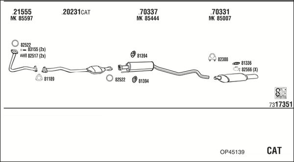 Obrázok Výfukový systém WALKER  OP45139
