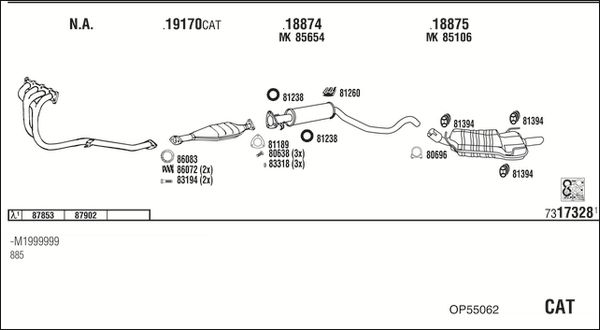 Obrázok Výfukový systém WALKER  OP55062