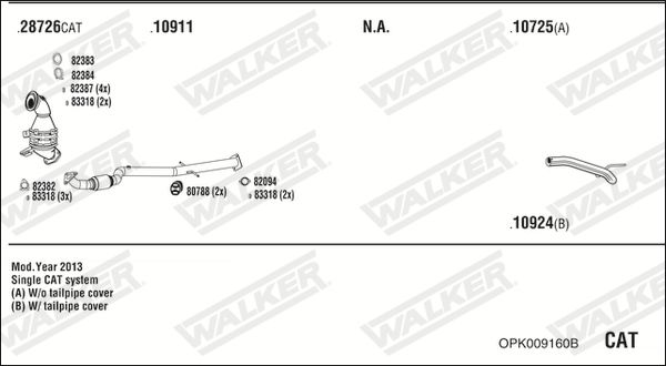 Obrázok Výfukový systém WALKER  OPK009160B