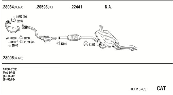 Obrázok Výfukový systém WALKER  REH15765
