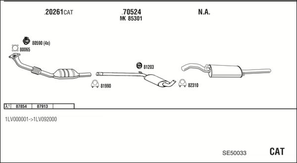 Obrázok Výfukový systém WALKER  SE50033