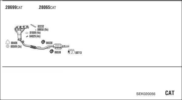 Obrázok Výfukový systém WALKER  SEK020056
