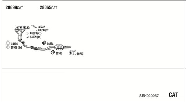 Obrázok Výfukový systém WALKER  SEK020057