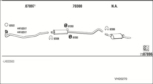 Obrázok Výfukový systém WALKER  VH20270