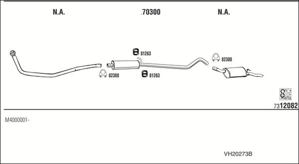 Obrázok Výfukový systém WALKER  VH20273B