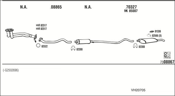 Obrázok Výfukový systém WALKER  VH20705