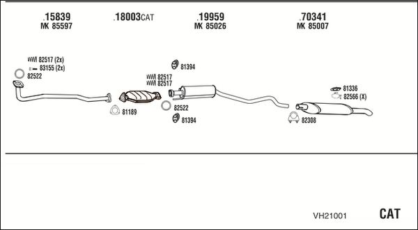 Obrázok Výfukový systém WALKER  VH21001