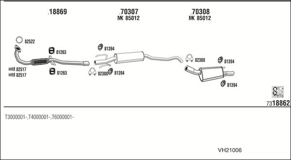 Obrázok Výfukový systém WALKER  VH21006