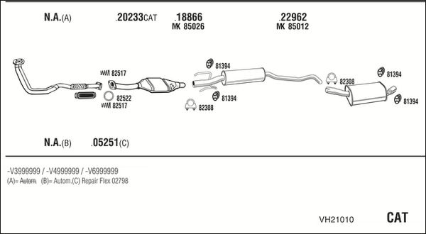 Obrázok Výfukový systém WALKER  VH21010