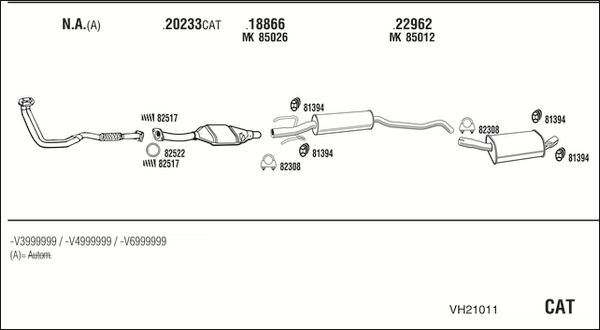 Obrázok Výfukový systém WALKER  VH21011