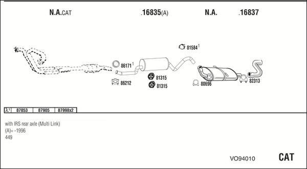 Obrázok Výfukový systém WALKER  VO94010
