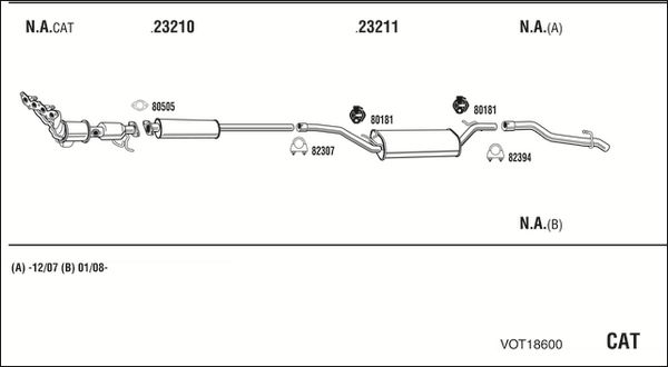 Obrázok Výfukový systém WALKER  VOT18600