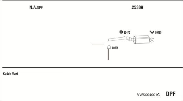 Obrázok Výfukový systém WALKER  VWK004001C