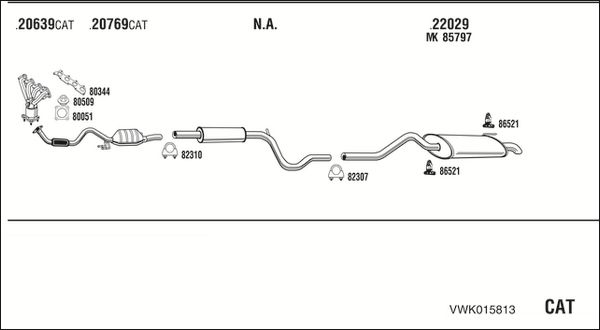 Obrázok Výfukový systém WALKER  VWK015813