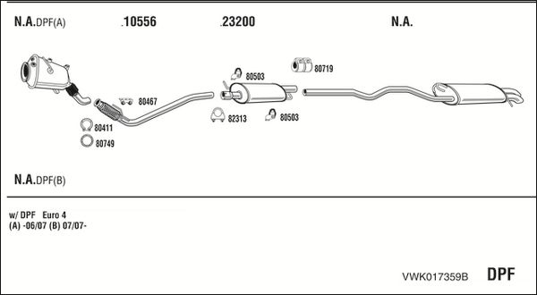 Obrázok Výfukový systém WALKER  VWK017359B