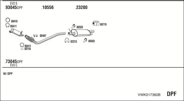 Obrázok Výfukový systém WALKER  VWK017360B