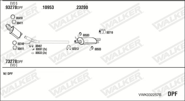 Obrázok Výfukový systém WALKER  VWK032257B
