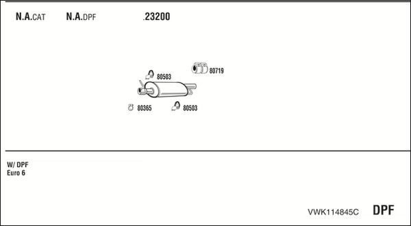 Obrázok Výfukový systém WALKER  VWK114845C