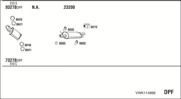 Obrázok Výfukový systém WALKER  VWK114866
