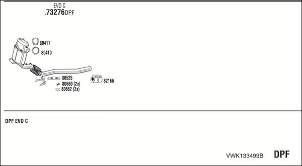 Obrázok Výfukový systém WALKER  VWK133596