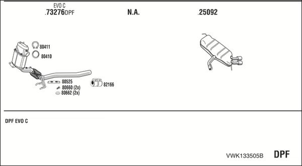 Obrázok Výfukový systém WALKER  VWK133609