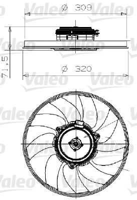 Obrázok Ventilátor chladenia motora VALEO  696027