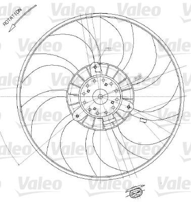 Obrázok Ventilátor chladenia motora VALEO  698412