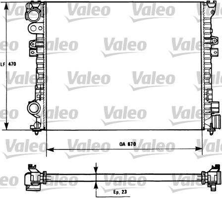 Obrázok Chladič motora VALEO  731166