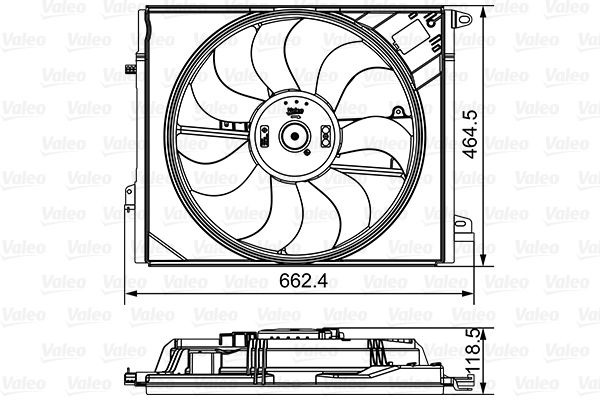 Obrázok Ventilátor chladenia motora VALEO  696881