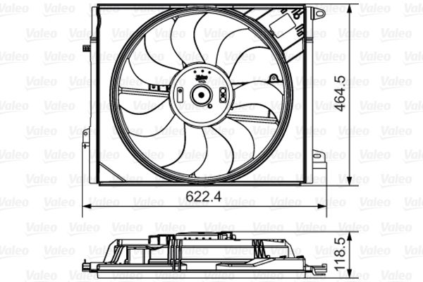 Obrázok Ventilátor chladenia motora VALEO  696882
